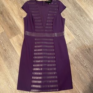 Colleen Lopez purple stretch sheath dress size M (8-10)